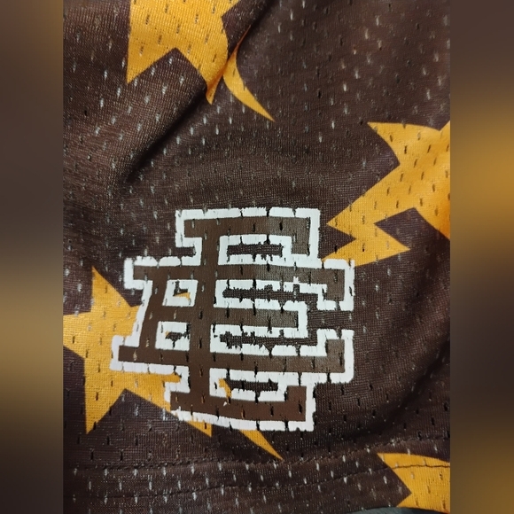 Eric Emanuel Brown and Orange Star Athletic Shorts - Picture 4 of 4
